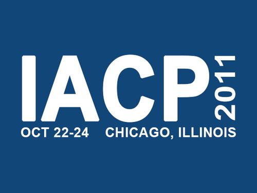White text on a blue background reading "IACP 2011, Oct 22-24, Chicago, Illinois.