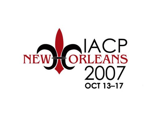 Logo for the IACP New Orleans event, held from October 13 to 17, 2007.